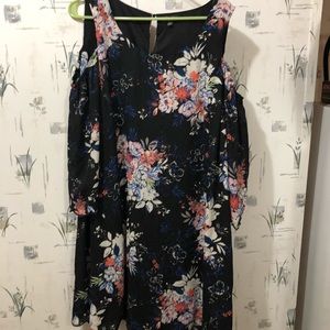 Flutter Sleeve Floral Dress